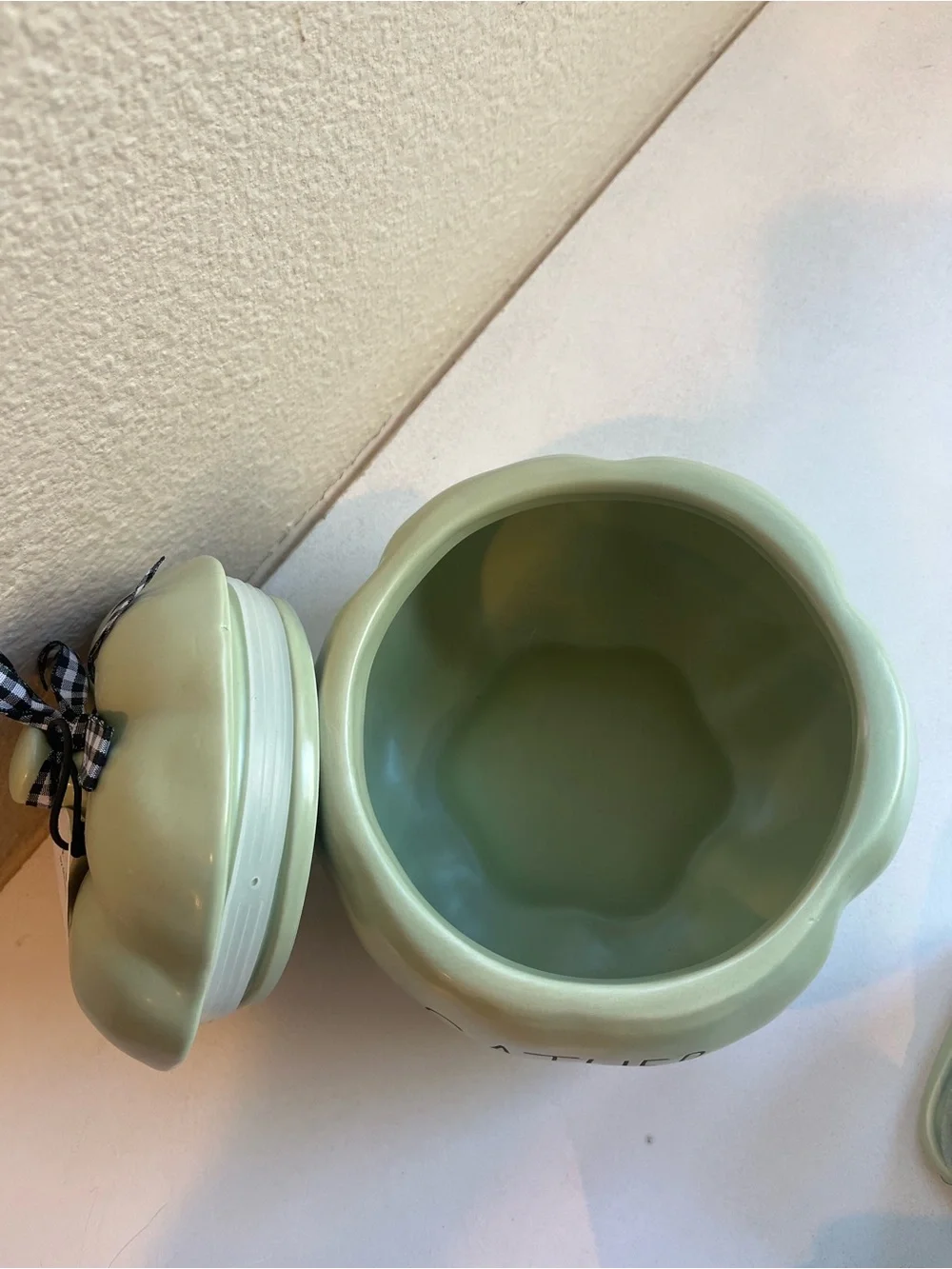 Rae Dunn Sage Green Ceramic Gather Pumpkin, Gravy Boat, Butter Dish Thanksgiving
